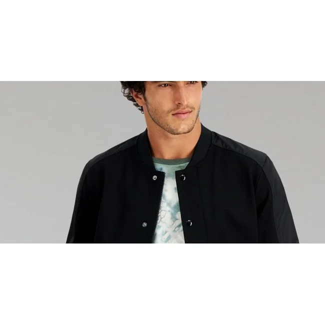 And Now This Men's Raglan Bomber Jacket Black Size X-Large