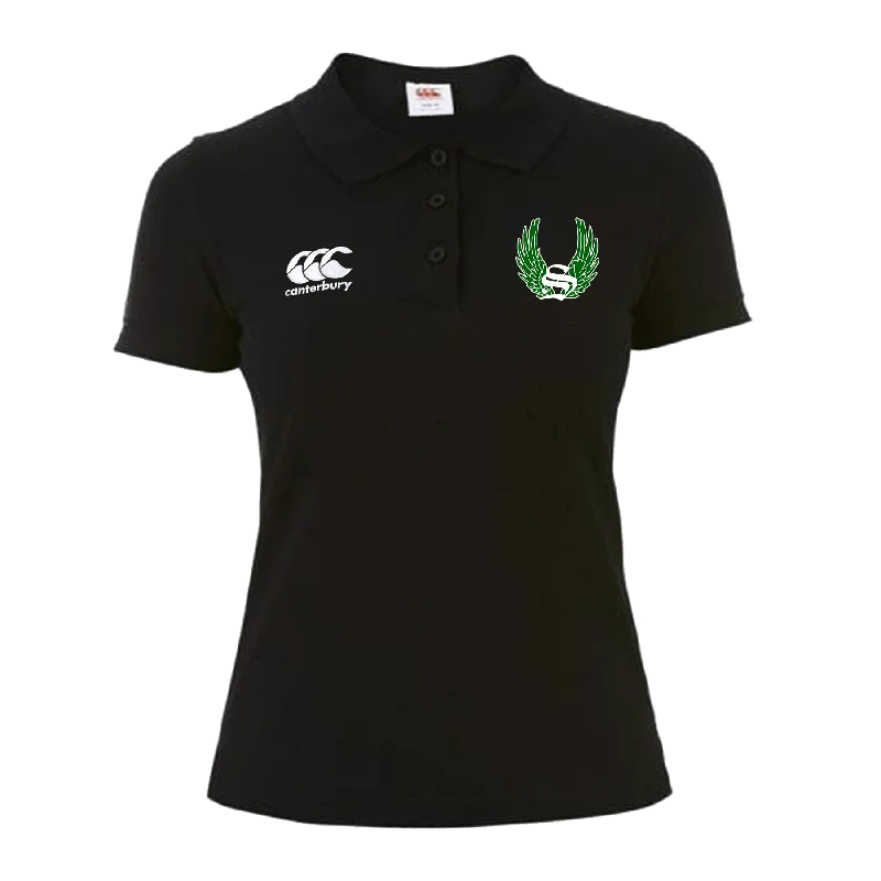 Sirens Canterbury Women's Black Waimak Rugby Polo