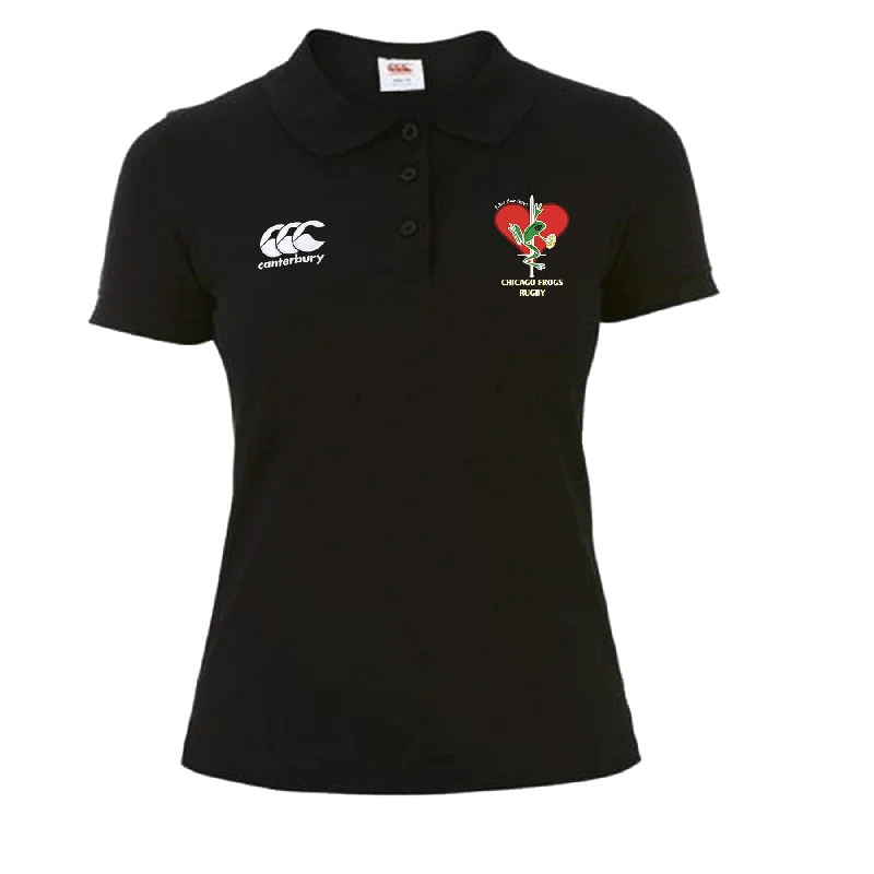 Frogs Canterbury Women's Black Waimak Rugby Polo