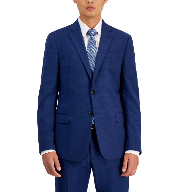 A|X Armani Exchange Men's Slim Fit Wool Suit Separate Jacket Blue