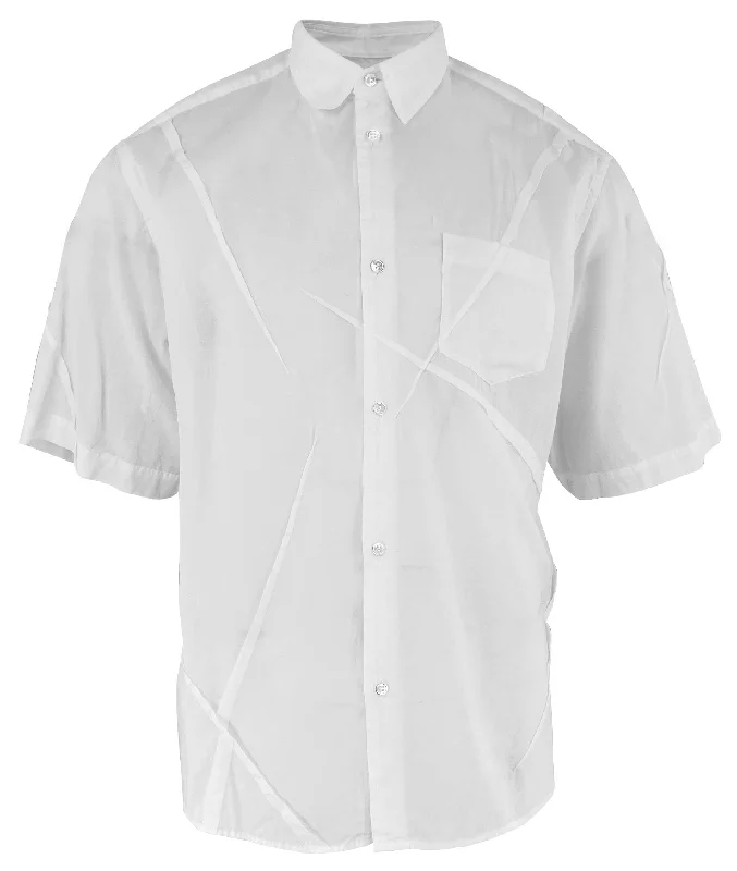 Undercover Short Sleeve Button Up Shirt in White