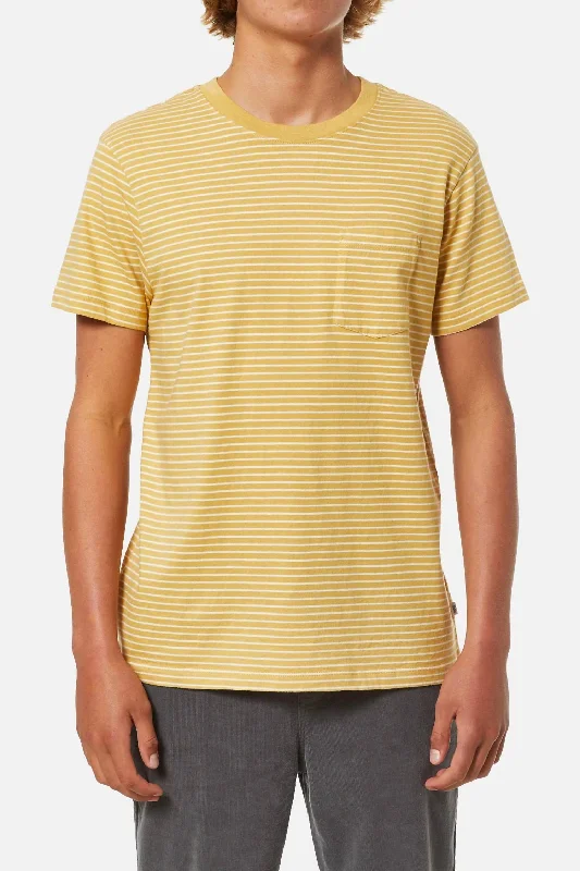 Finley Pocket Tee In Honey/vintage White