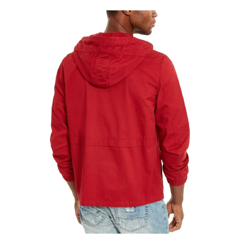 American Rag Men's Hooded Lightweight Jacket Red Size Small