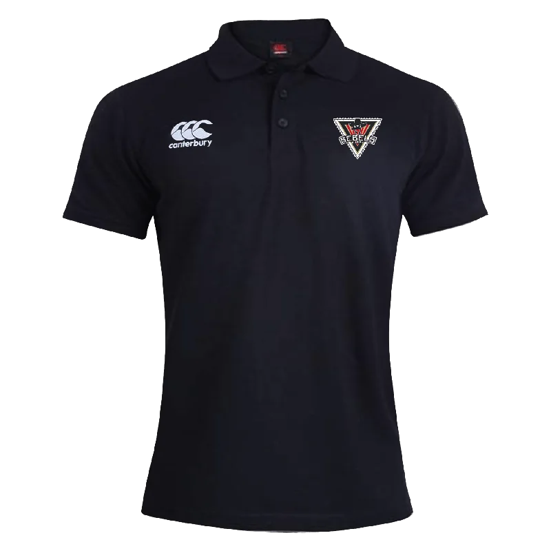 Rebels Rugby Canterbury Waimak Rugby Polo Black