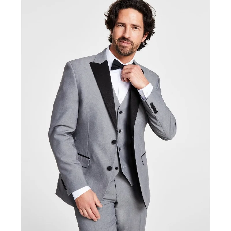 Alfani Men's Slim Fit Tuxedo Jacket Gray Size 46