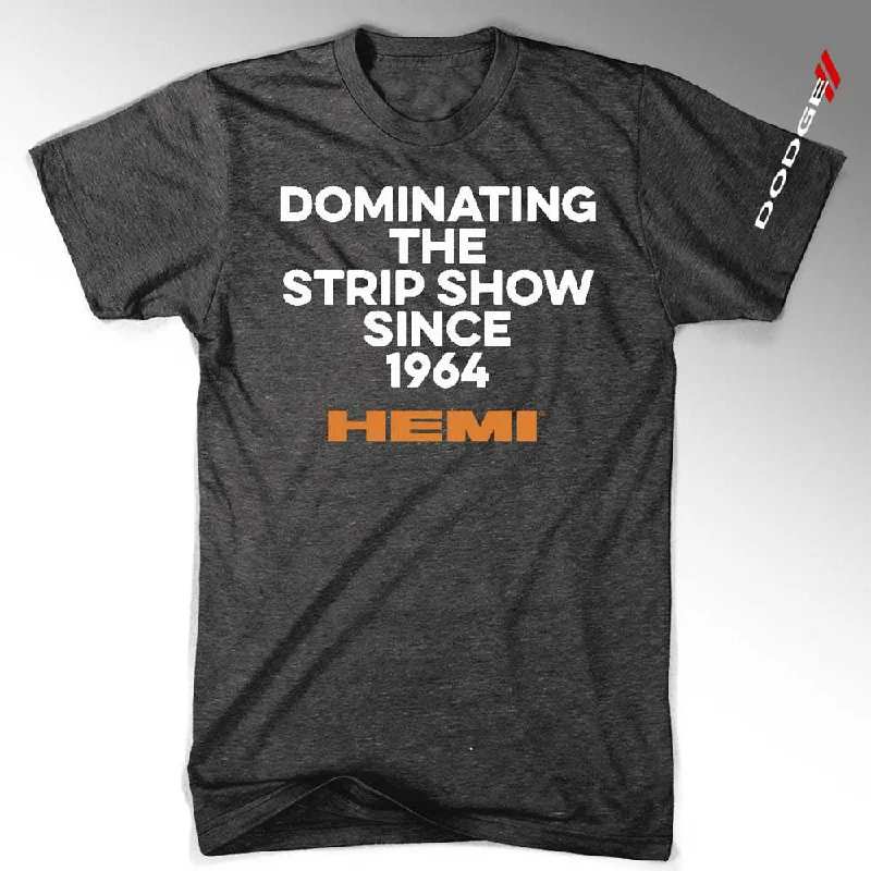 Mens Hemi “Dominating the Strip Show Since 1964” T-shirt (Heather Black)