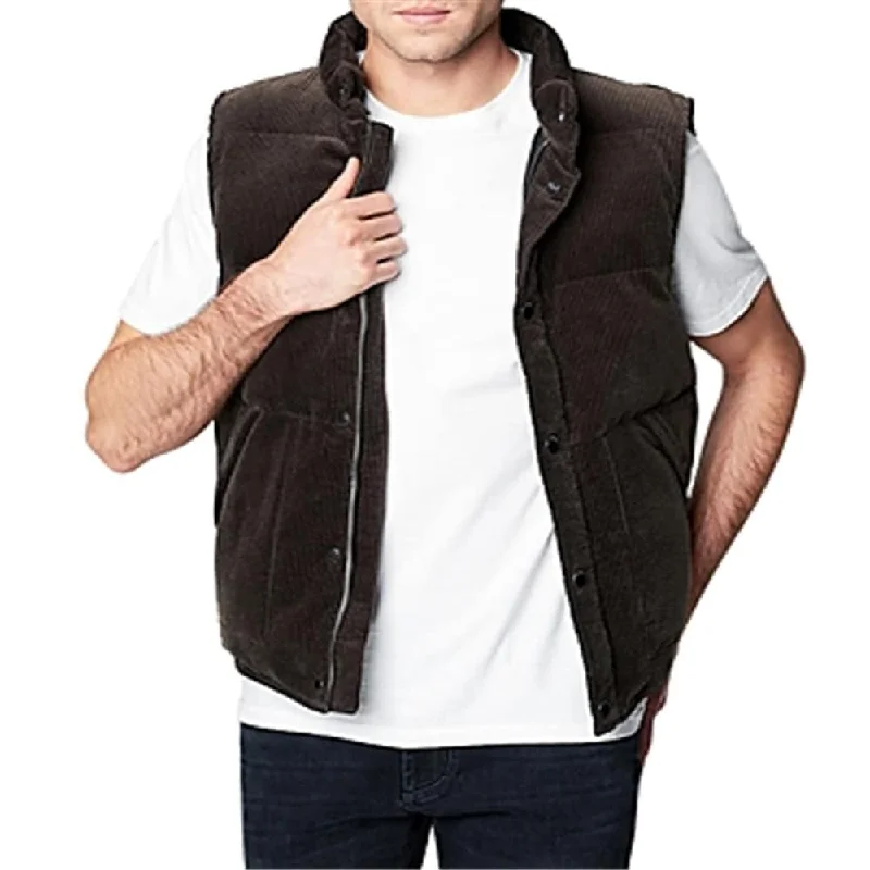 Blanknyc Men's Corduroy Puffer Vest Brown Size S