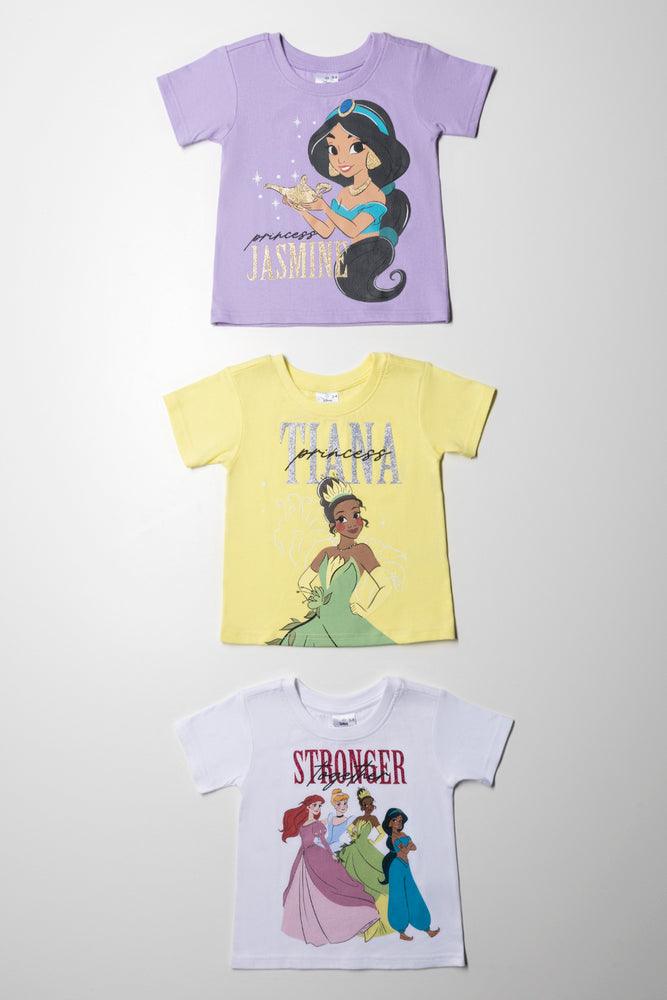 Disney Princess 3 Pack T-Shirt White