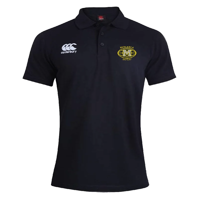 Monarch Rugby Canterbury Waimak Rugby Polo Black