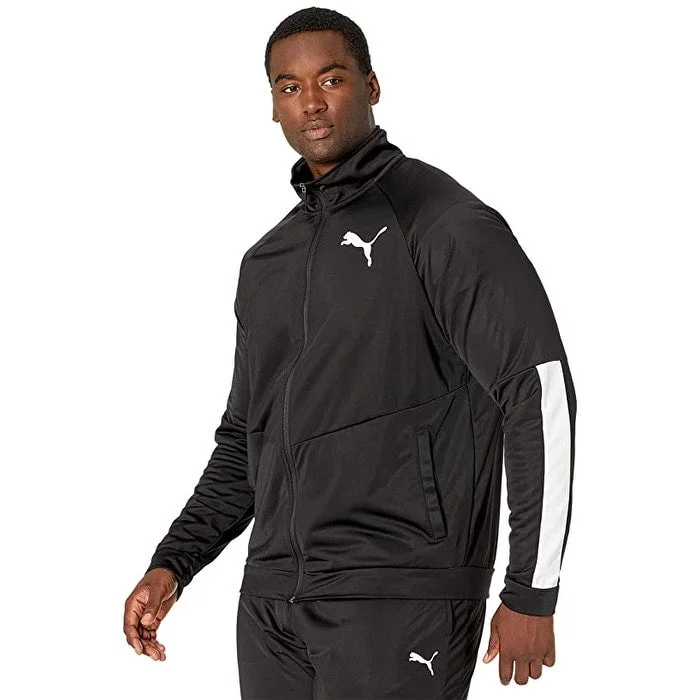 Puma Men's Contrast Zip Front Track Jacket Black Size XXX-Large