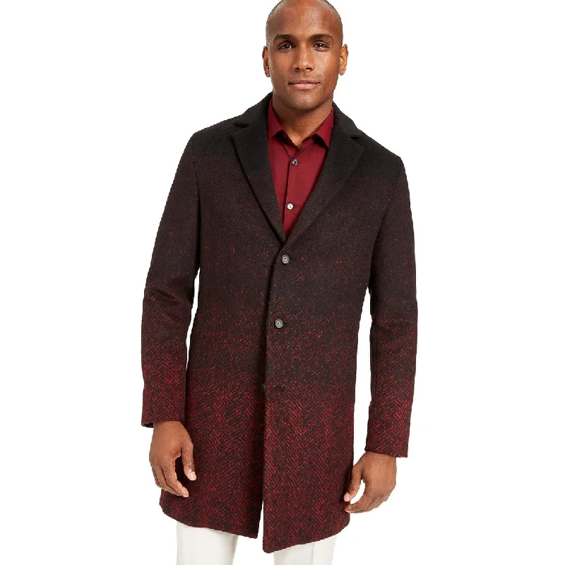 Alfani Men's Ombre Herringbone Jacket Red Size Medium