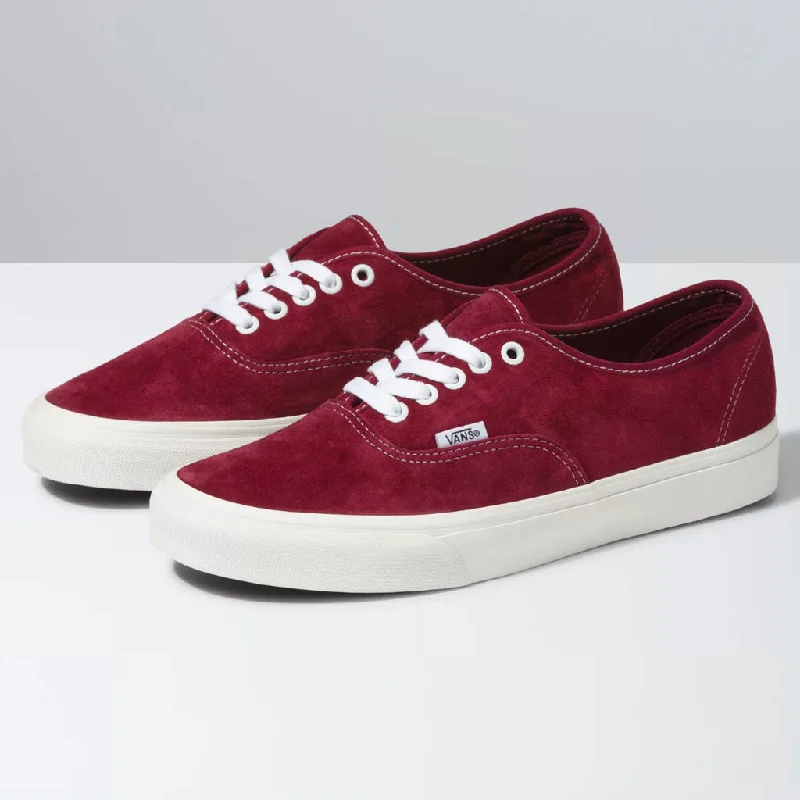 Men slip-on shoes for casual wear-Authentic Pig Suede Pomegranate