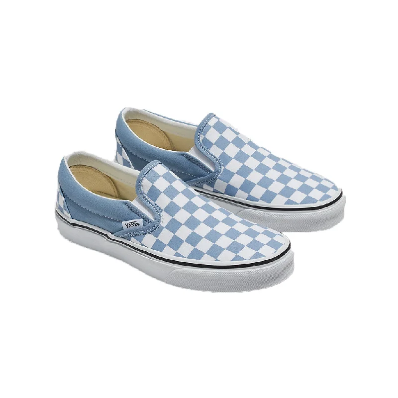 Fashionable casual shoes for men-Classic Slip-On Checkerboard Dusty Blue