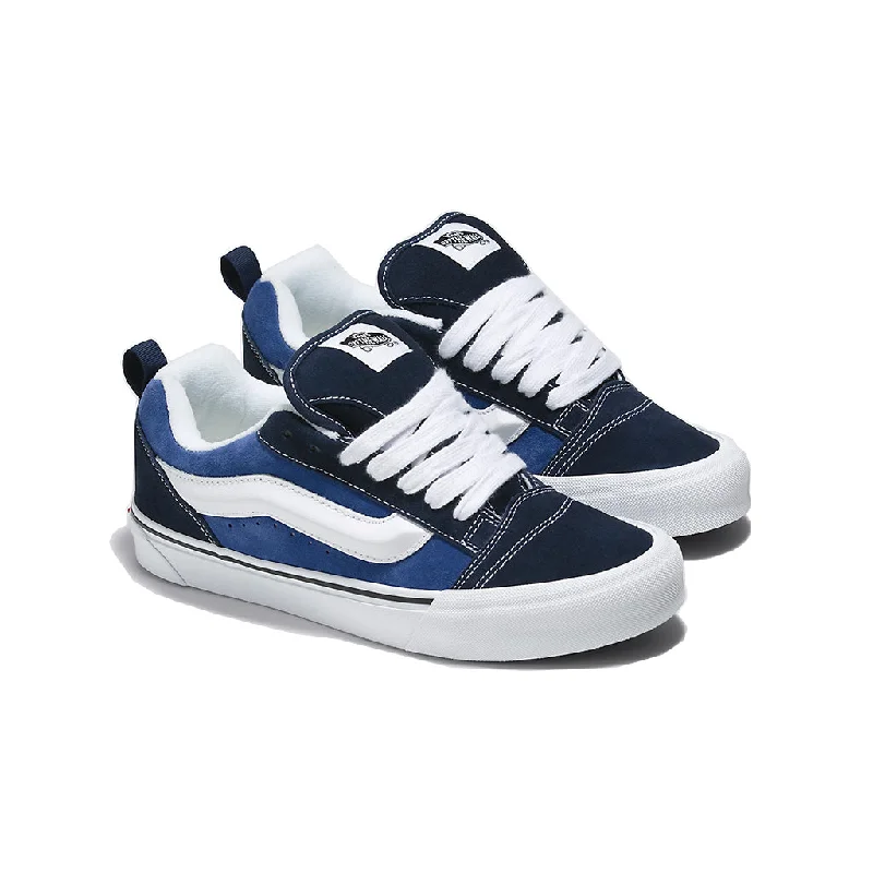 Stylish men sneakers with breathable fabric-Knu Skool Navy/True White