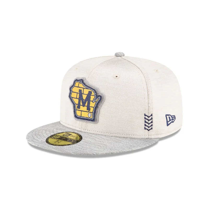 Milwaukee Brewers 2024 Clubhouse Stone 59FIFTY Fitted Hat