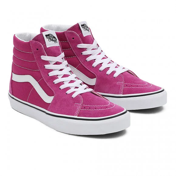 Trendy sneakers for men with padded insoles-Sk8-Hi Fuchsia Red/True White