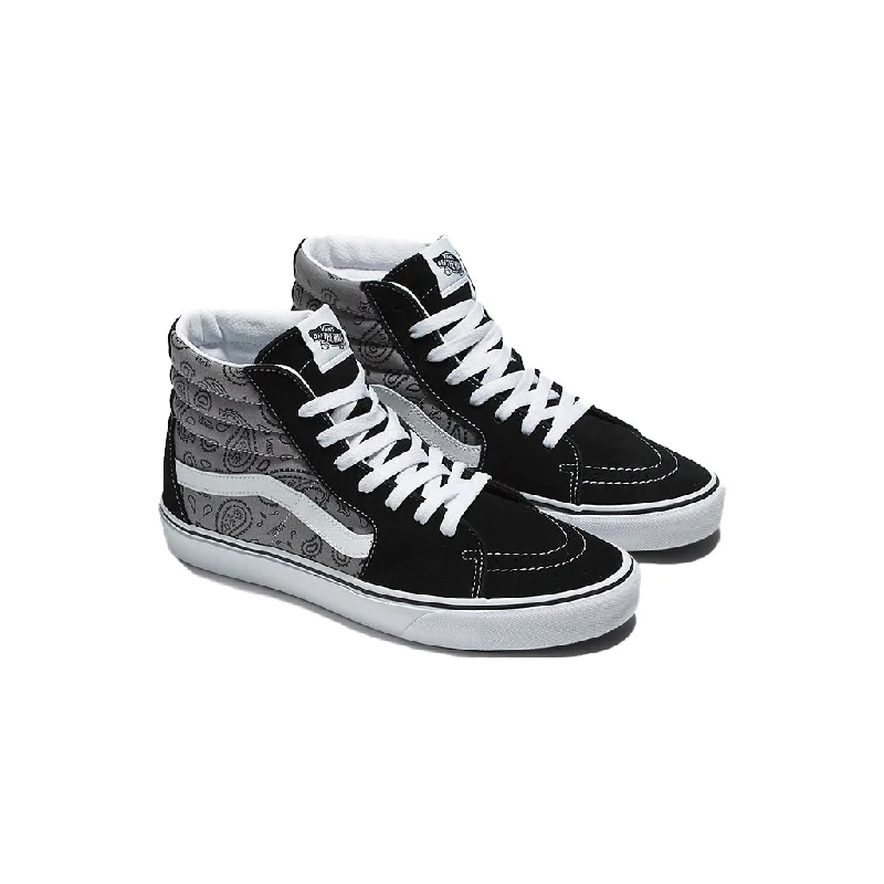 Comfortable casual shoes for long-term wear-Sk8 Hi Paisley Grey/True White