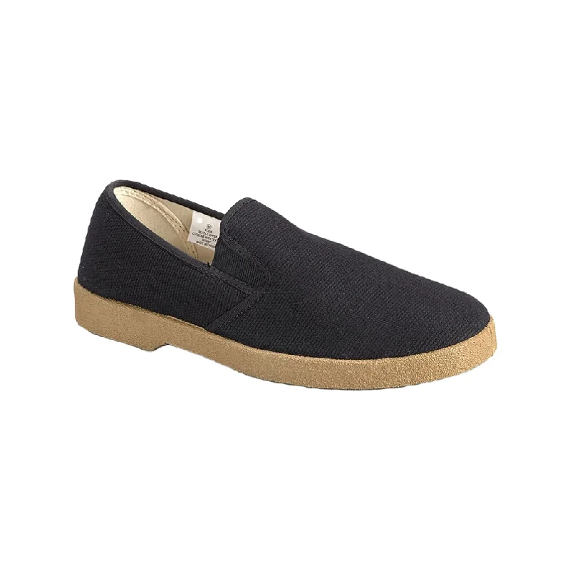 Casual footwear for men in various styles-Slip On Black / Gum Sole