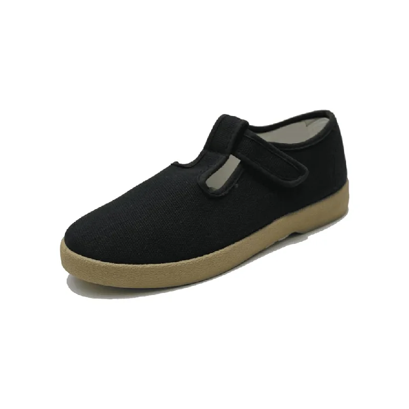 Classic slip-on shoes for men-Women's Mary Jane T-Strap Black