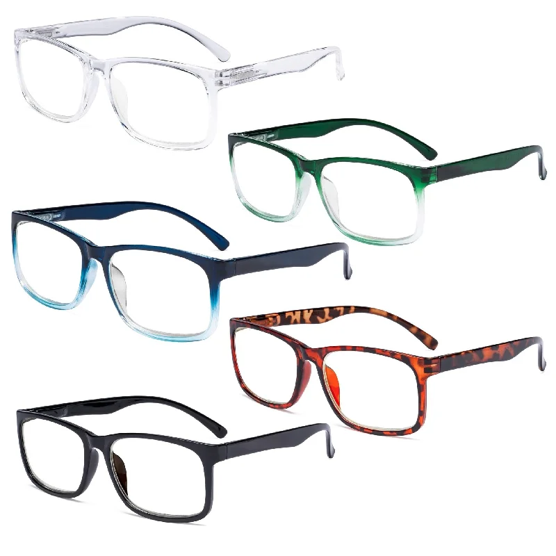 5 Pack Fashionable Reading Glasses Stylish Readers RT1805