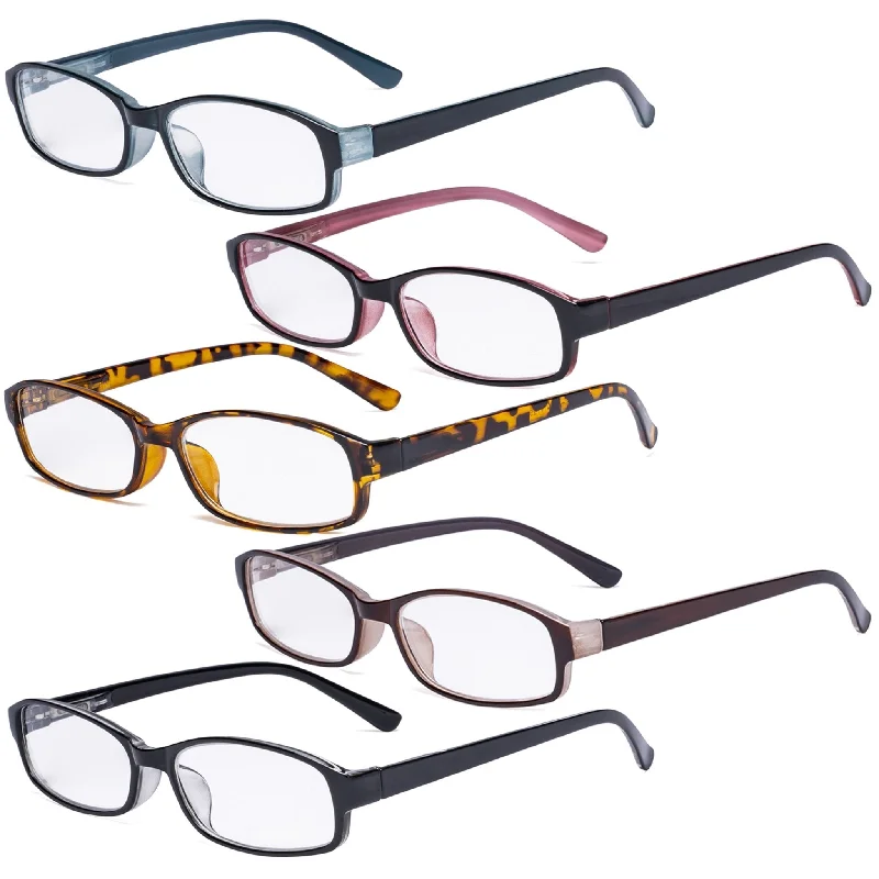 5 Pack Fashion Reading Glasses Small Lens R908K