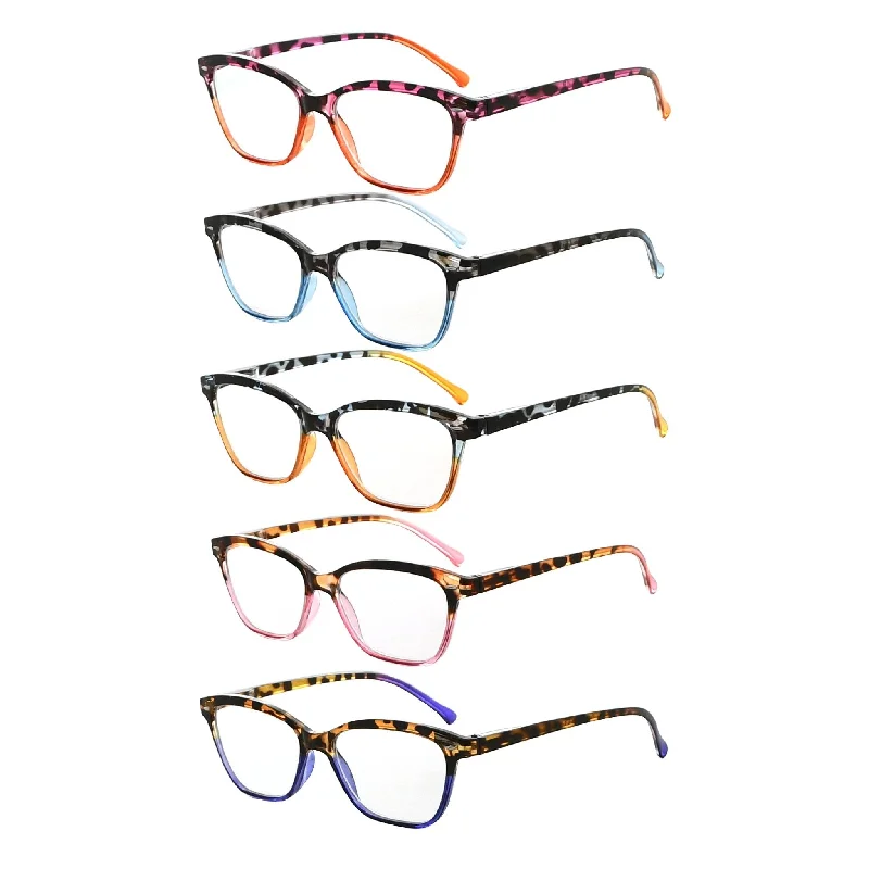 5 Pack Stylish Cat-eye Tortoise Reading Glasses R9111