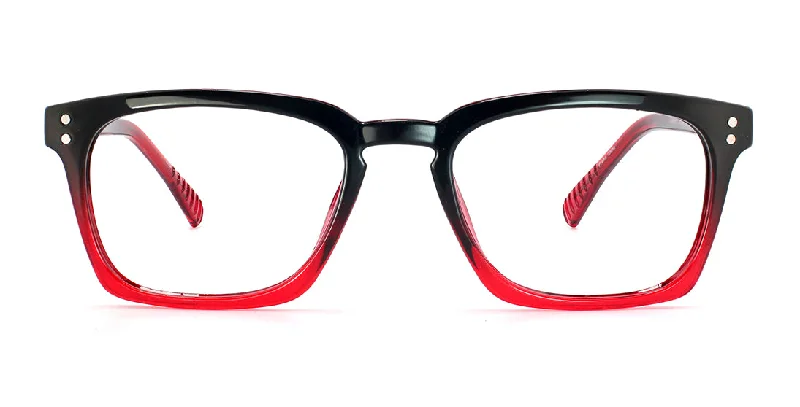 Bold Black and Red Rectangle Frame S2857