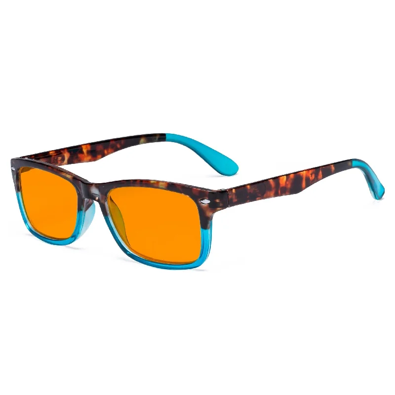 Classic Orange lens Blue Light Blocking Reading Glasses DS075D