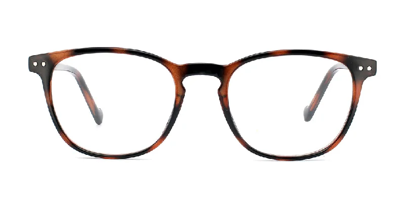 Tortoise Keyhole Bridge Round Eyeglasses GTR 2107