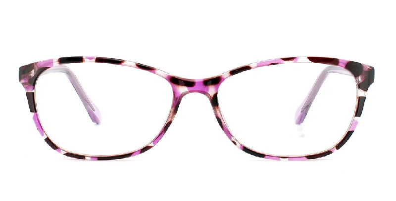 Purple Tortoise Rectangle Glasses GTR 2113