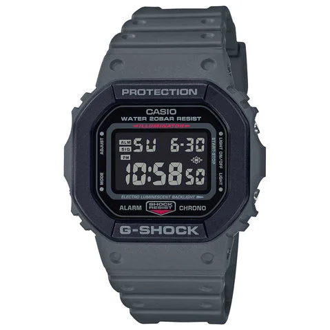 Casio G-Shock DW-5610SU-8DR Digital Dial Gray Resin Strap Men's Watch Shock and 200M Water Resistant G1016