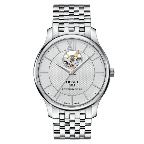 T-Classic Tradition Powermatic 80 Open Heart Swiss Automatic Men