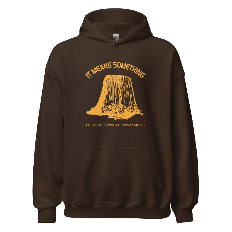 Close Encounters Devil's Tower Hoodie - "It Means Something" Retro 1970s Movie Sweatshirt