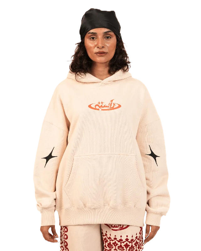 "SHOOTING STAR" BEIGE HOODIE