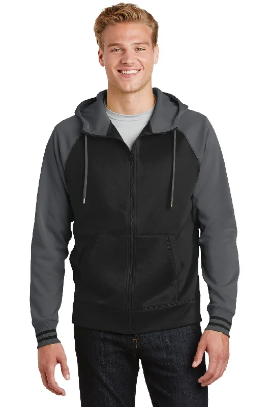 Sport-Tek Men's Sport-Wick Varsity Fleece Full-Zip Hooded Jacket