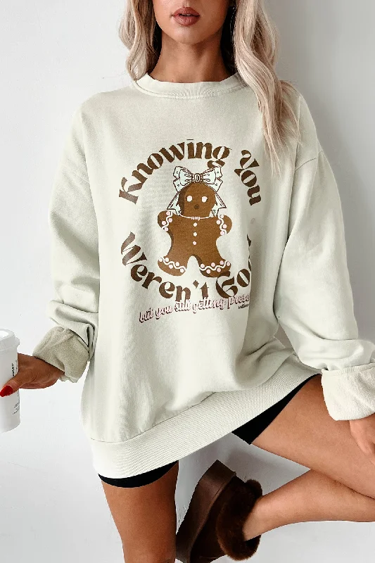 "Still Getting Presents" Graphic Sweatshirt (Pale Sage)