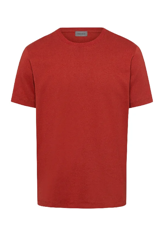 Living Shirts Cotton Crew Neck T-Shirt | Red Ochre 75050-2422