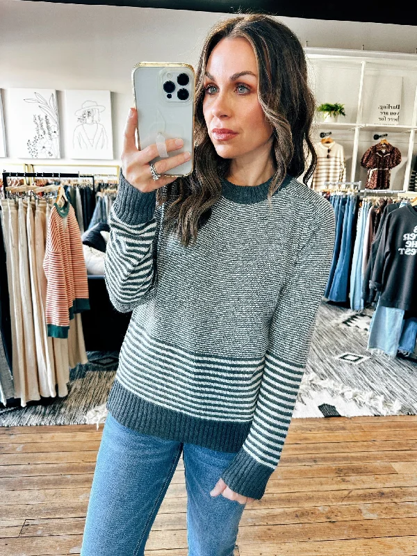 Charcoal Multi Stripe Sweater