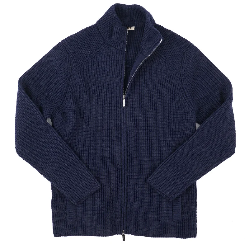 Maurizio Baldassari Knit Wool Full-Zip Sweater