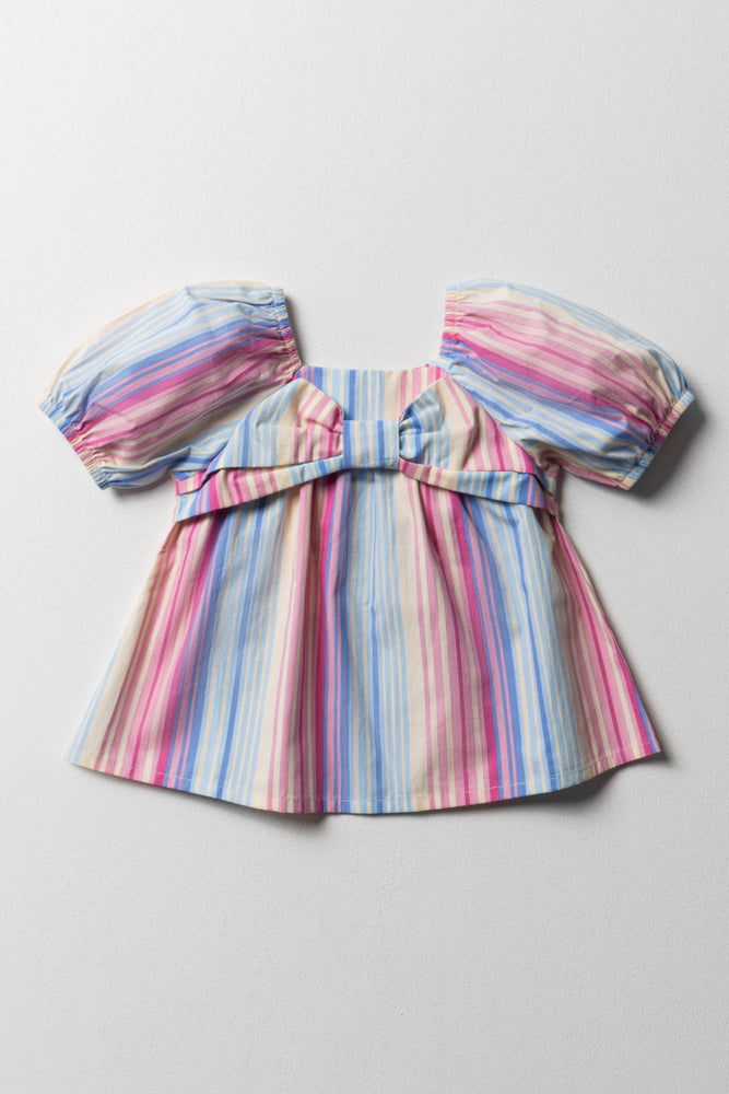 Stripe Bow Top Multi