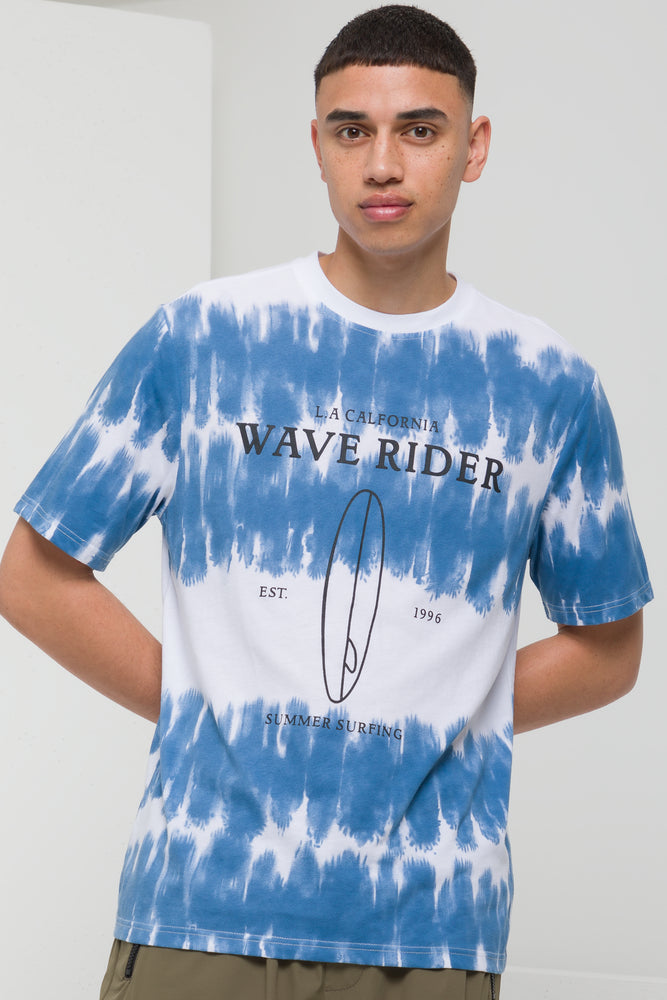 Tie Dye Fashion Tee Navy