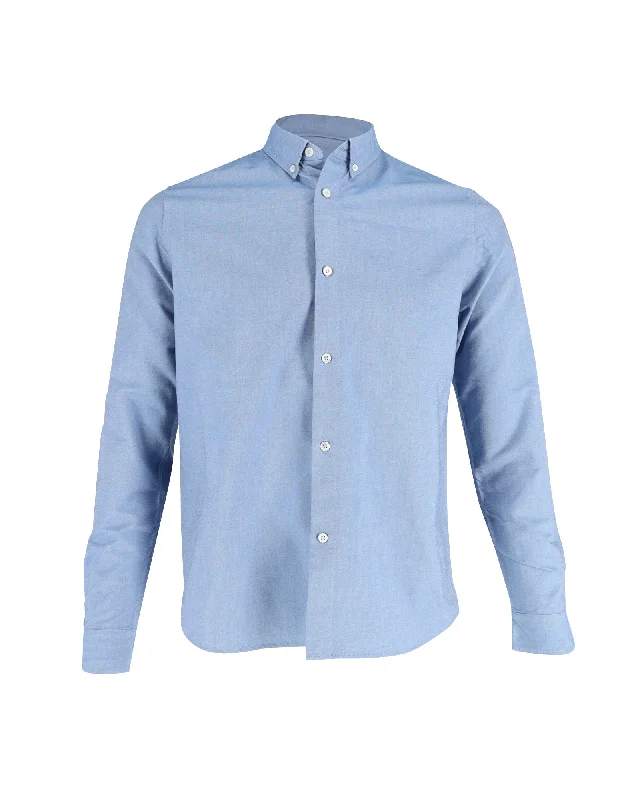 A.P.C. Classic Oxford Dress Shirt in Blue Cotton