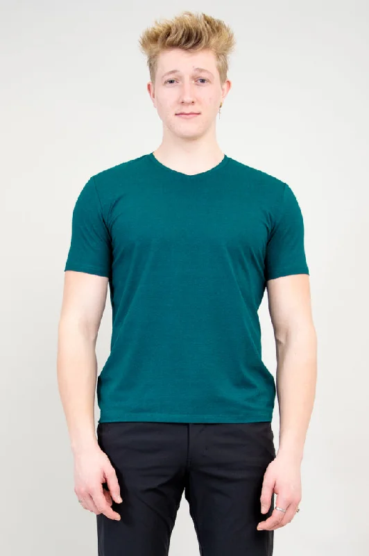 Adam Short Sleeve Shirt, Teal, Bamboo