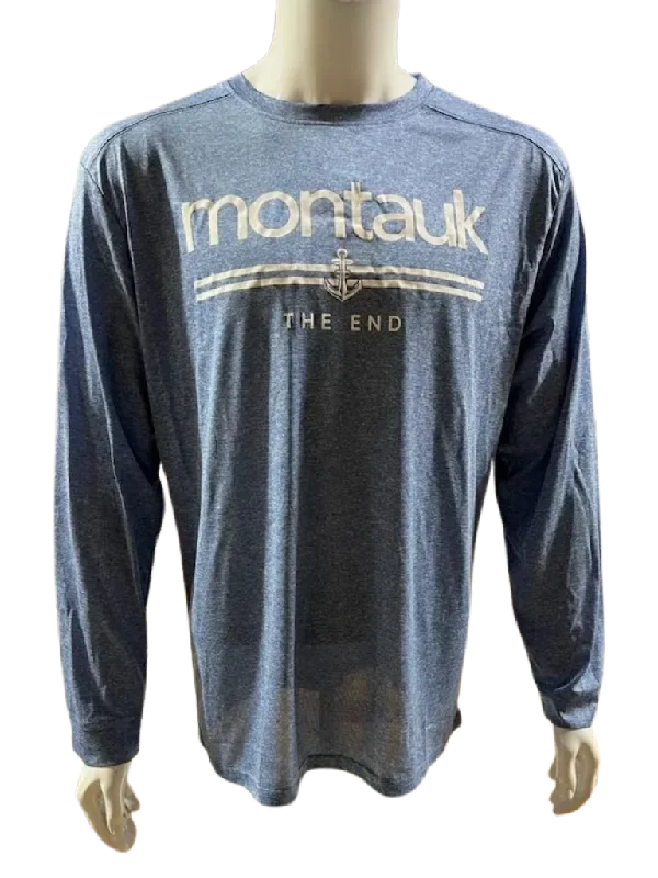 Adult Montauk The End Anchor DriFit UBF 50 UV Plus Protection Long Sleeve Tee