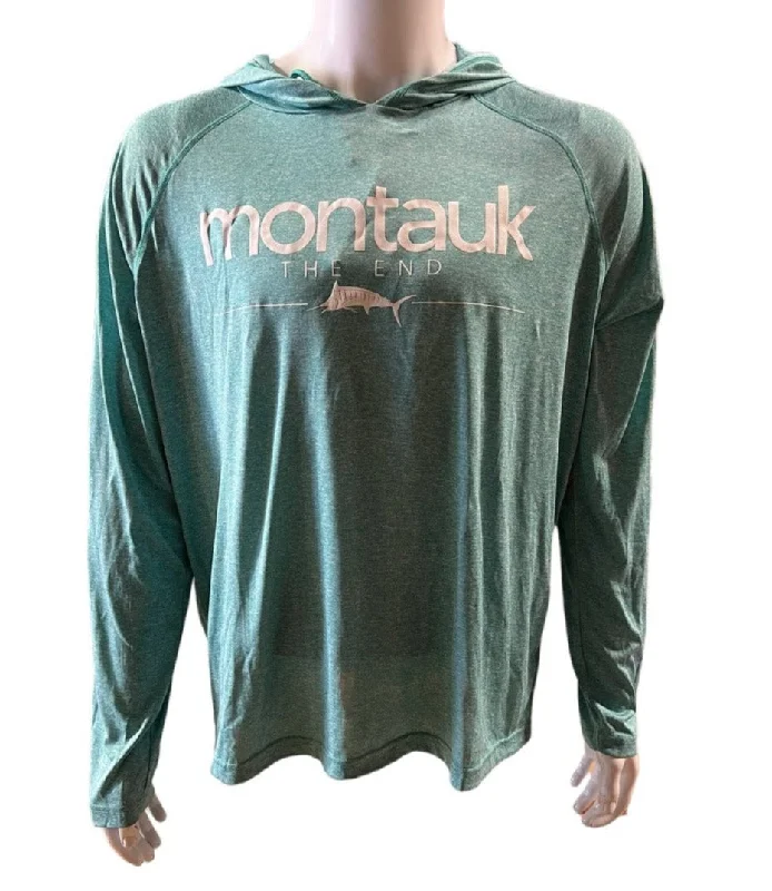 Adult Montauk The End Fish DriFit UBF 50 UV Plus Protection Long Sleeve Tee