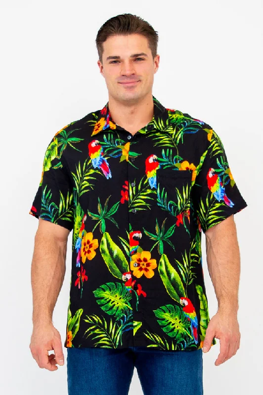 Dino Shirt, Parrot, Woven Bamboo