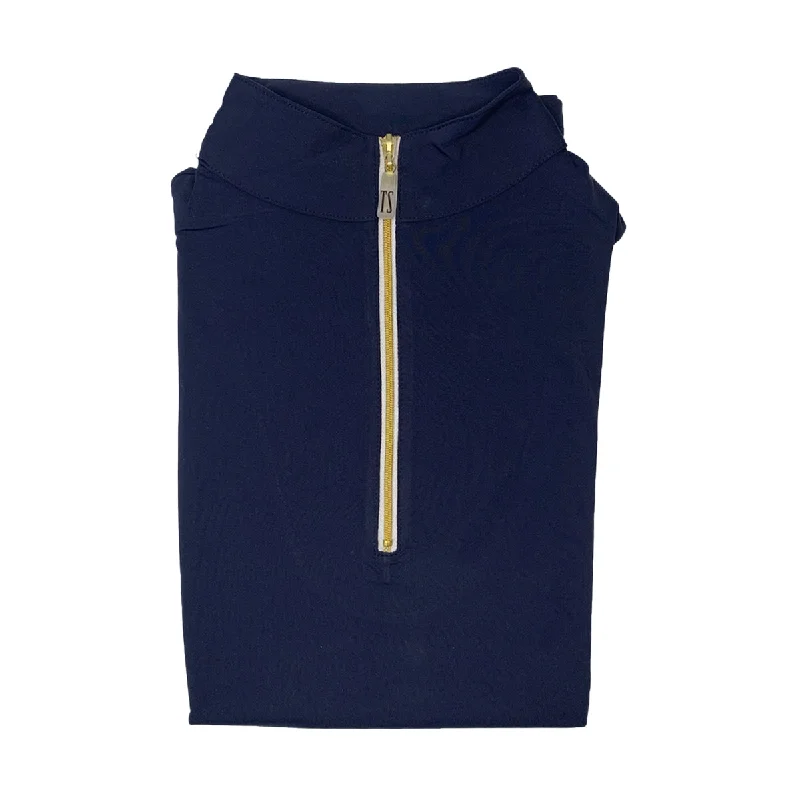 Navy/Gold and White Zipper