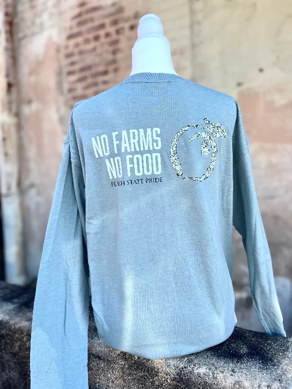 No Farms No Food Long Sleeve Tee by Peach State Pride