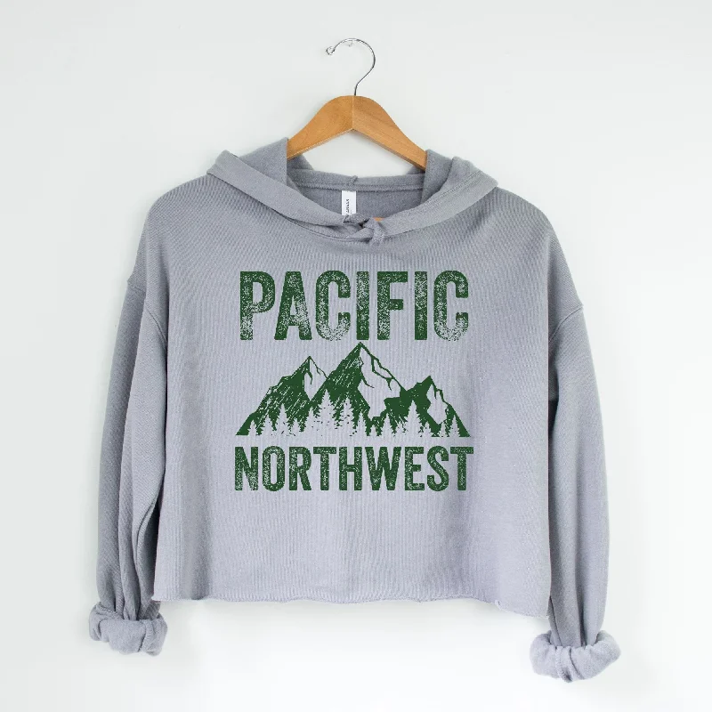 Pacific Northwest Bella Canvas Cropped Sweatshirt or Crop Hoodie *Women's Crop Fit*