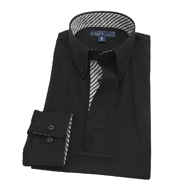 Essex Classics Men's Pencil Stripe “Dusk” Black Jumper Performance Show Shirt - Sale